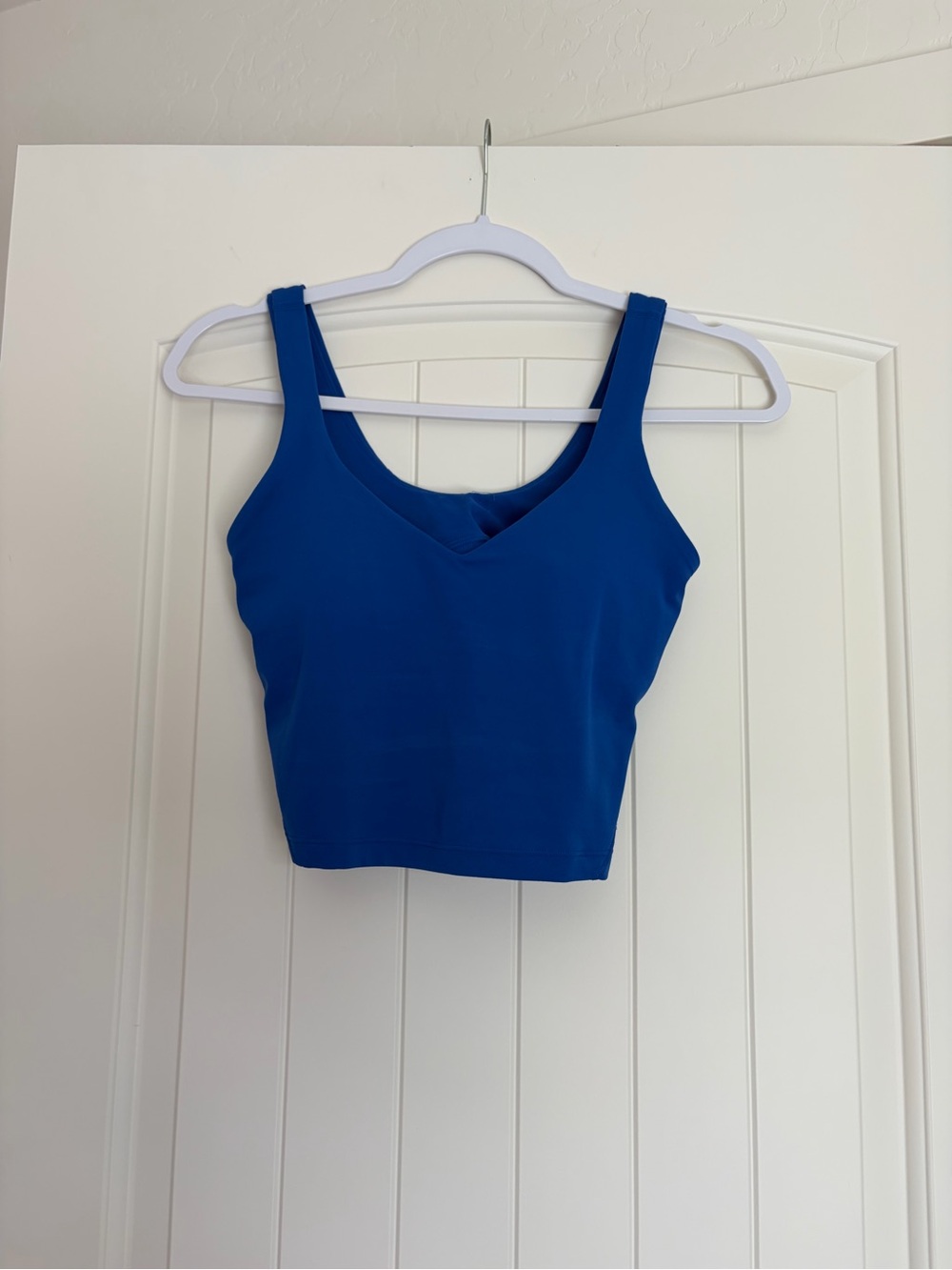 lululemon athletica Royal Blue V-Neck Crop Tank